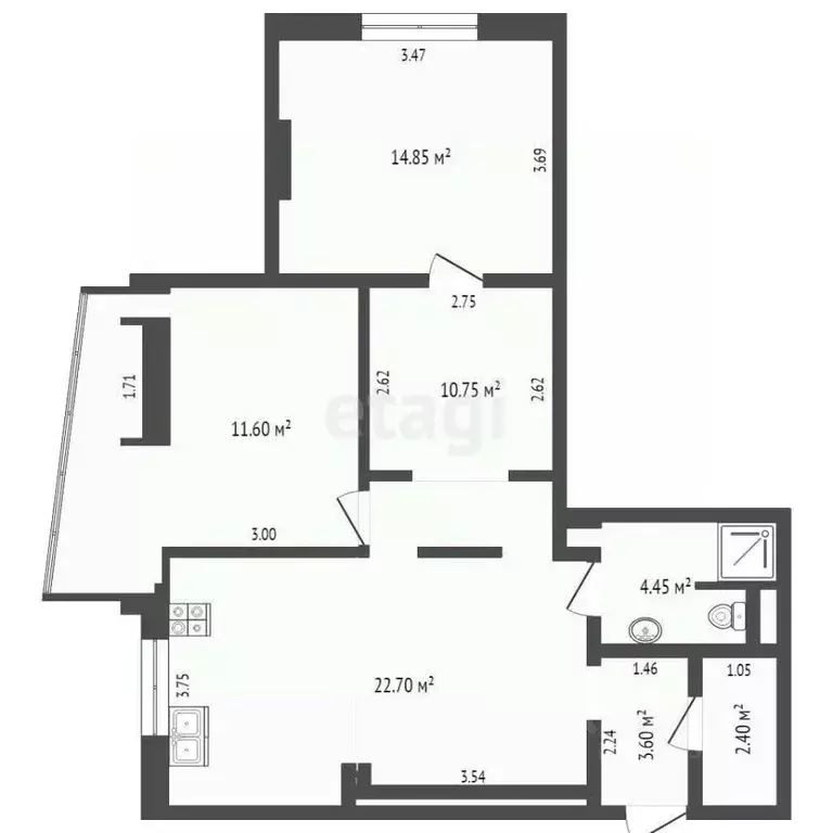 3-к кв. Ростовская область, Ростов-на-Дону Нижегородская ул., 31/1 ... - Фото 0