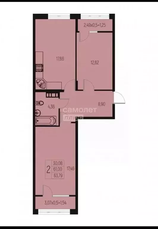 2-к кв. Краснодарский край, Брюховецкий район, Брюховецкая ст-ца ул. ... - Фото 1