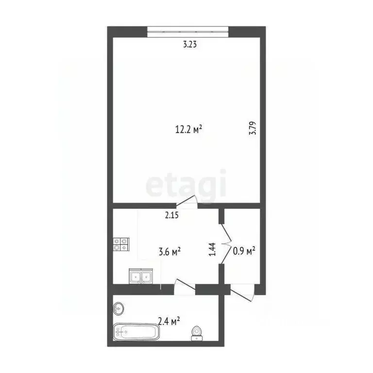 Комната Тюменская область, Тюмень Олимпийская ул., 25 (20.0 м) - Фото 1