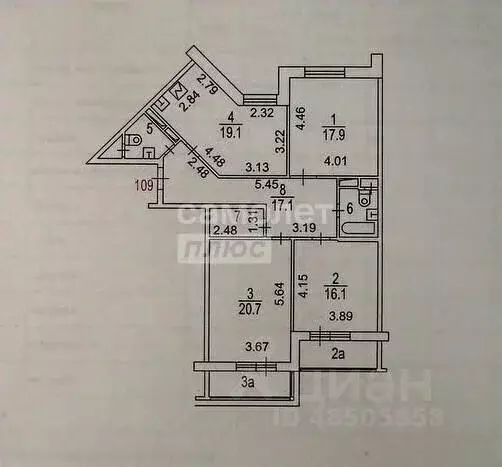 3-к кв. Москва Рублевское ш., 70к7 (101.3 м) - Фото 2