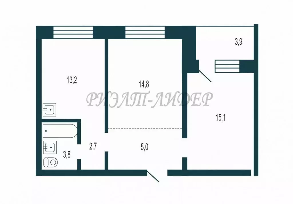 2-комнатная квартира: село Майма, Алтайская улица, 2к7 (54.5 м) - Фото 1