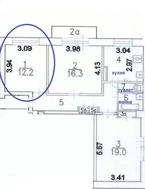 Комната Москва Варшавское ш., 13 (12.2 м) - Фото 2