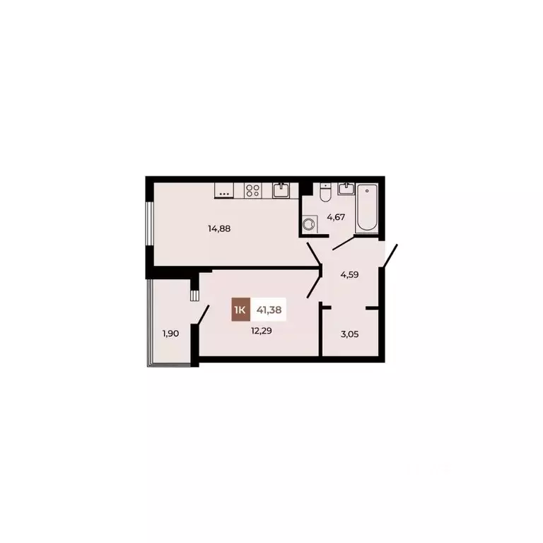 1-к кв. Ростовская область, Аксайский район, Щепкинское с/пос, пос. ... - Фото 1