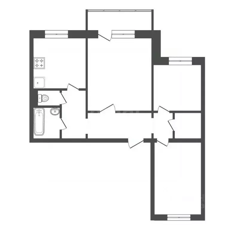3-к кв. Красноярский край, Красноярск ул. Шевченко, 54 (62.0 м) - Фото 2