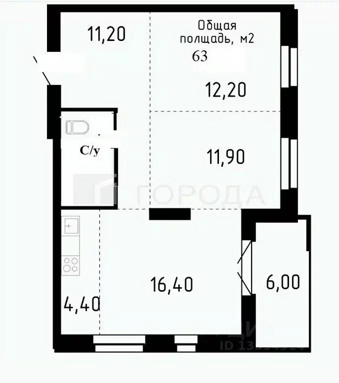 3-к кв. Алтайский край, Барнаул ул. Никитина, 10 (63.0 м) - Фото 2