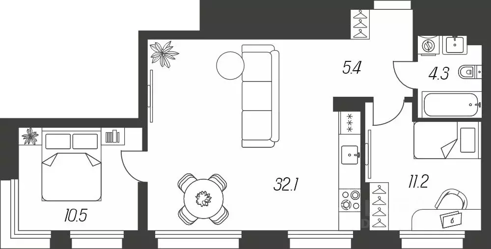 2-к кв. Тульская область, Тула ул. Михеева, 9А (63.5 м) - Фото 0