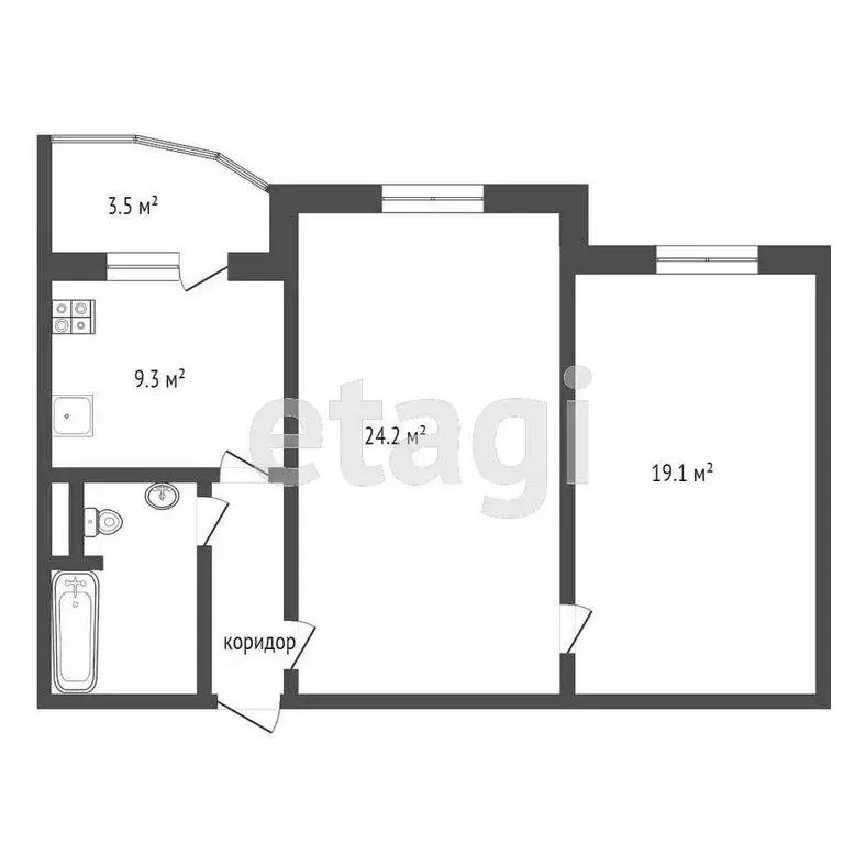 2-комнатная квартира: Тюмень, Кремлёвская улица, 85к1 (62.5 м) - Фото 0