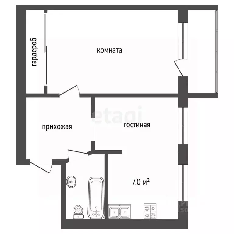 2-к кв. Владимирская область, Муром ул. Воровского, 85 (40.7 м) - Фото 2