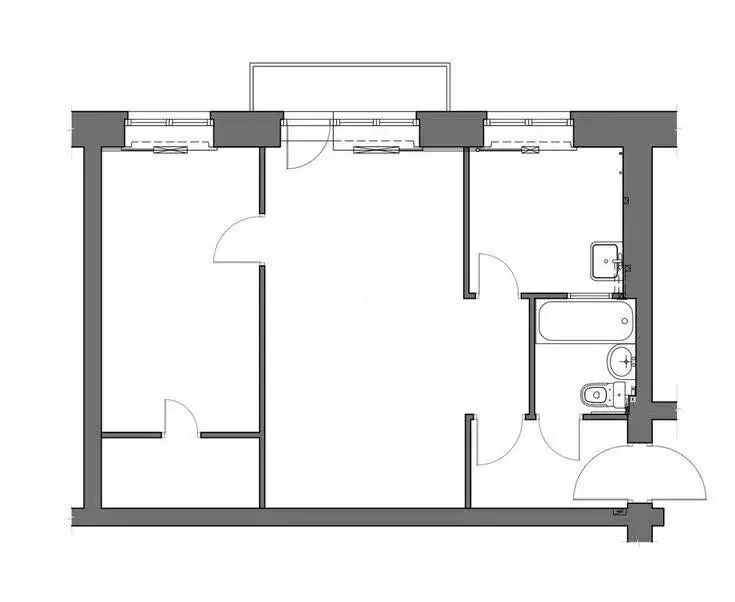 2-комнатная квартира: Камышлов, улица Энгельса, 276 (47 м) - Фото 1