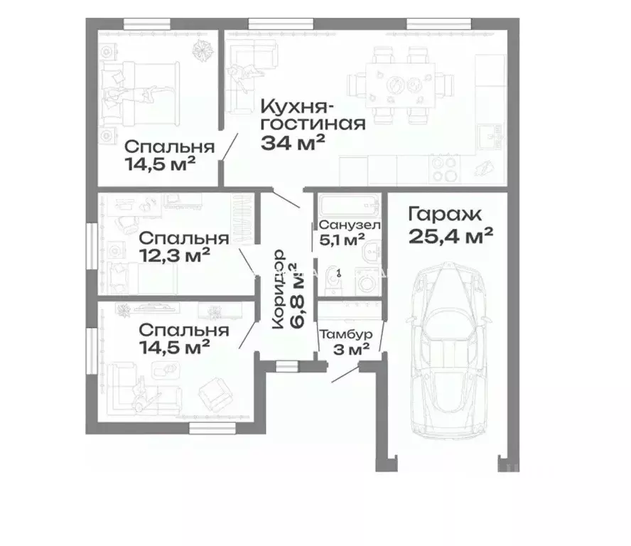 Дом в Челябинская область, Магнитогорск Созвездие клп, ул. ... - Фото 2