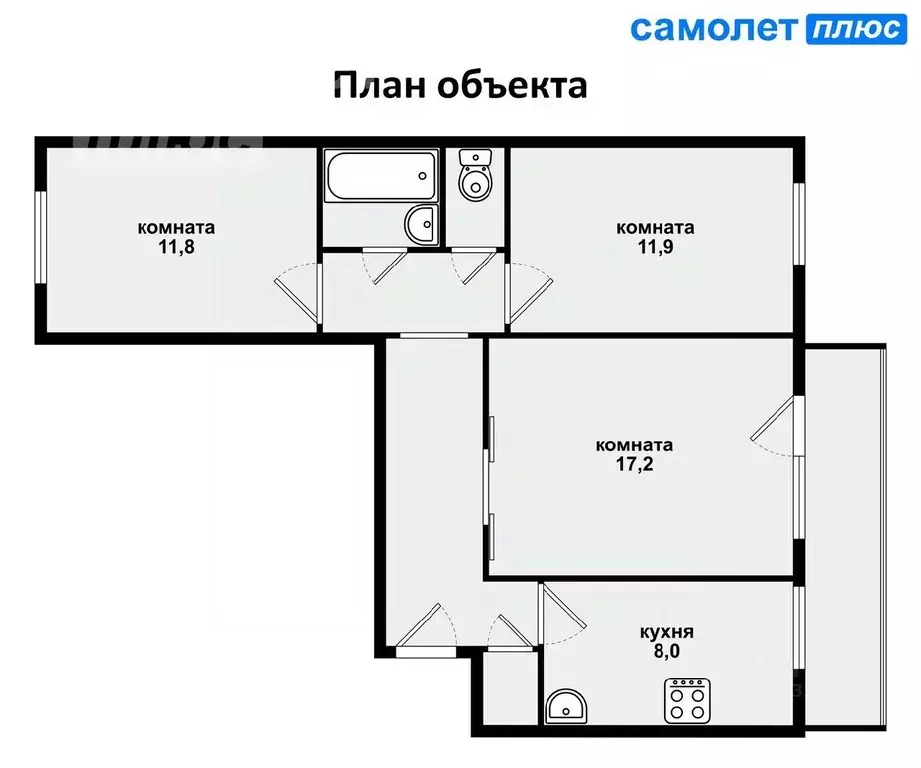 3-к кв. Свердловская область, Екатеринбург ул. Черепанова, 16 (64.5 м) - Фото 1