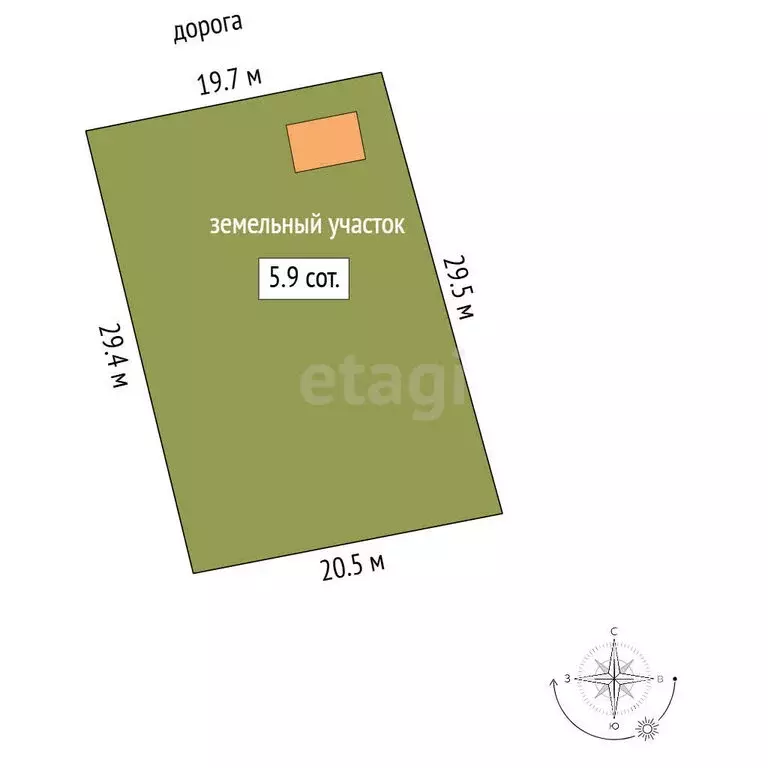 Участок в Йошкар-Ола, СНТ Мир (5.9 м) - Фото 1