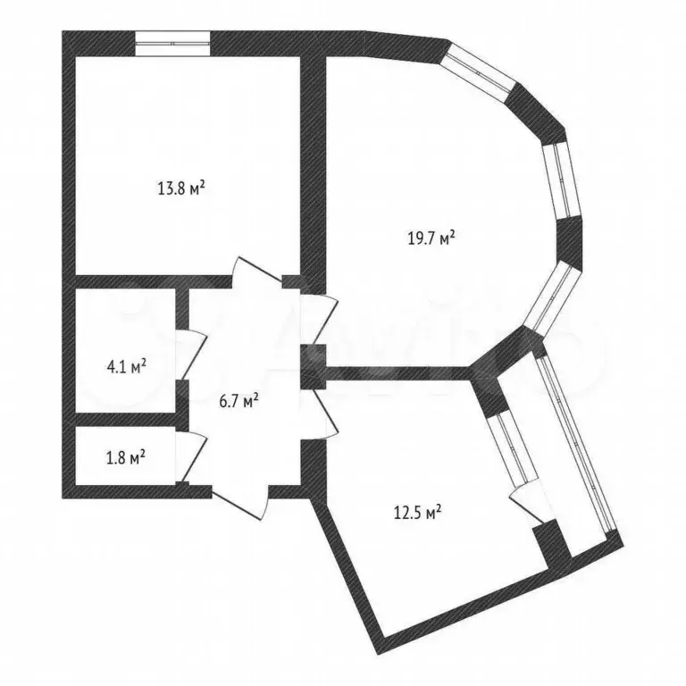 2-к. квартира, 58,6 м, 2/9 эт. - Фото 0