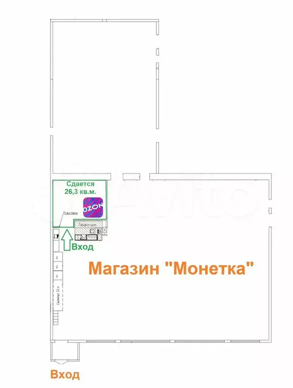 Помещение, 26.3 м, Тобольск, 4 мкрн., д. 71 - Фото 0
