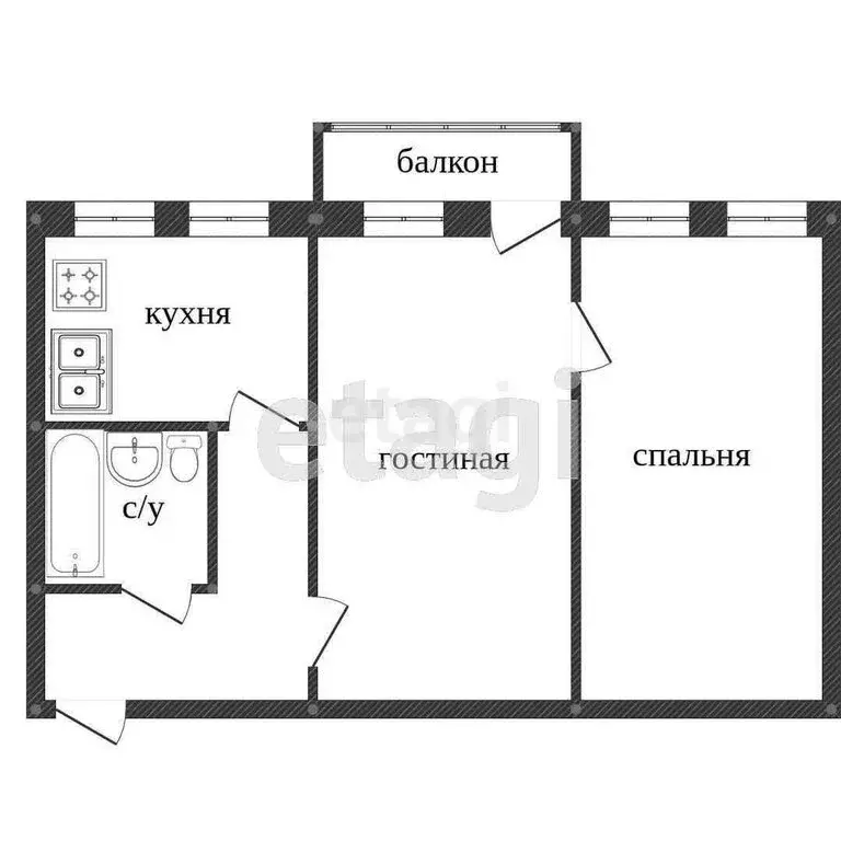2-комнатная квартира: Калининград, Зарайская улица, 19 (69 м) - Фото 0