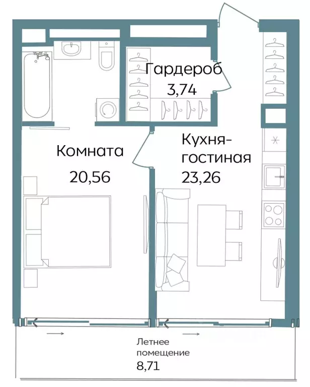 2-к кв. Крым, Саки ул. Морская (56.27 м) - Фото 0