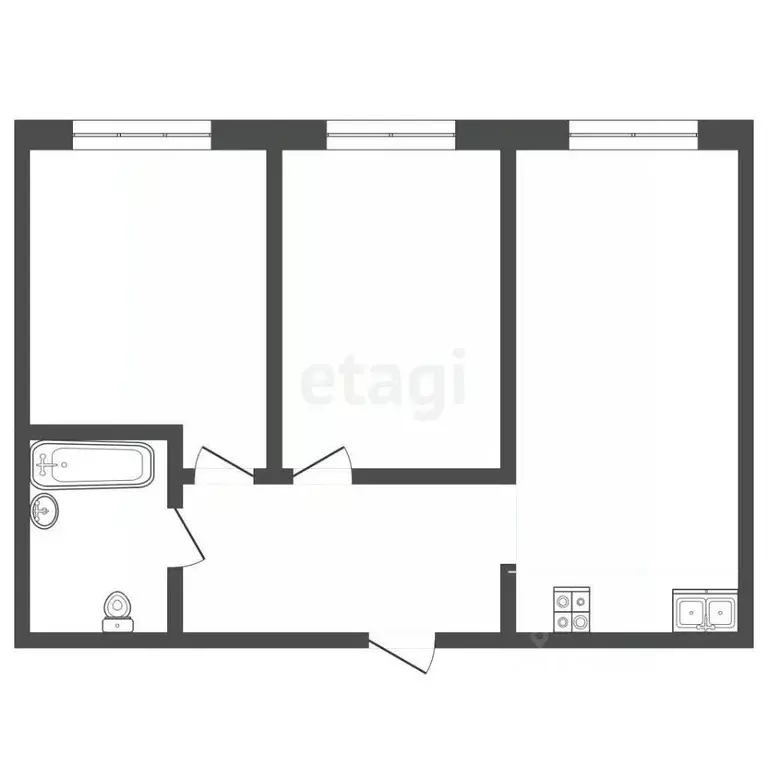 2-к кв. Тюменская область, Тюмень Новгородская ул., 22 (58.7 м) - Фото 2