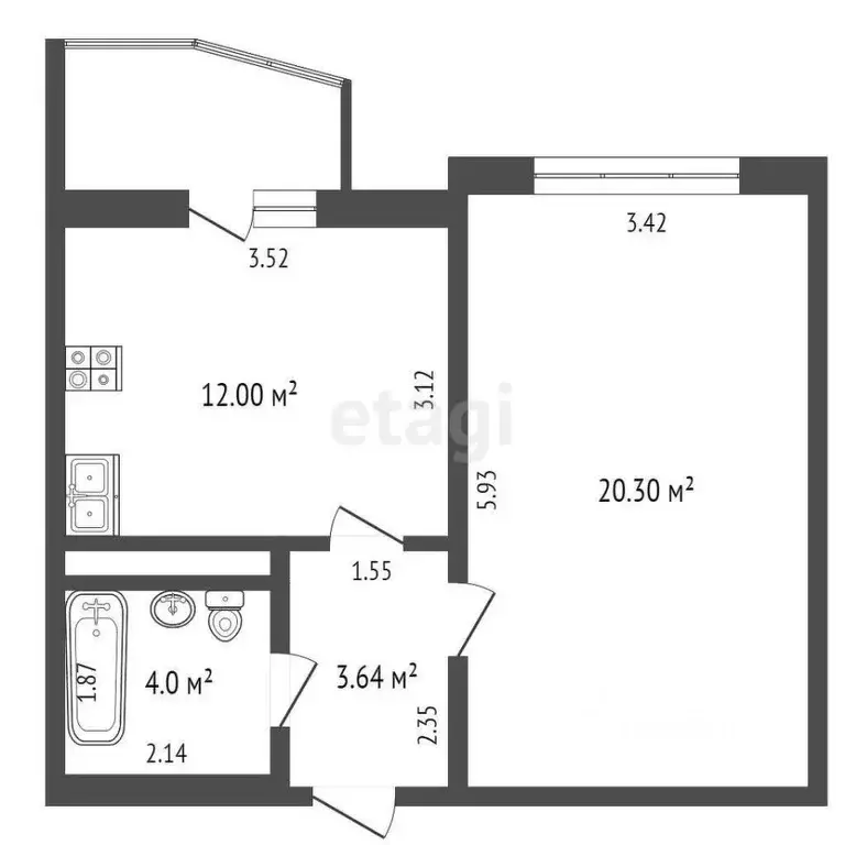 1-к кв. Москва Большая Филевская ул., 6А (41.7 м) - Фото 1