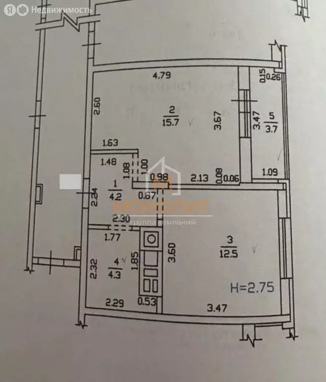 1-комнатная квартира: Горячий Ключ, улица Ярославского, 111 (40.4 м) - Фото 0