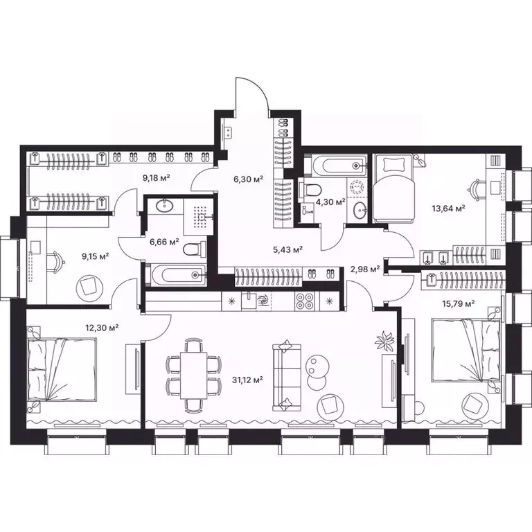 3-к кв. Владимирская область, Киржач ул. Свердлова, 10А (116.85 м) - Фото 0