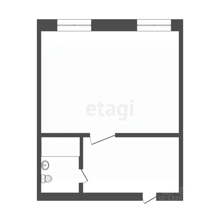 1-к кв. Томская область, Томск Тверская ул., 68 (22.0 м) - Фото 1