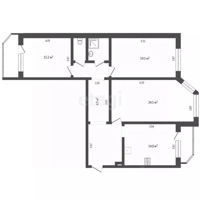 3-к кв. Тюменская область, Тюмень Широтная ул., 104к2 (93.8 м) - Фото 2