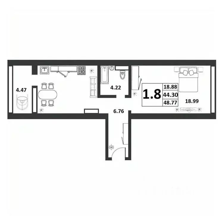 1-к кв. Новгородская область, Великий Новгород ул. Якова Павлова, 15 ... - Фото 1