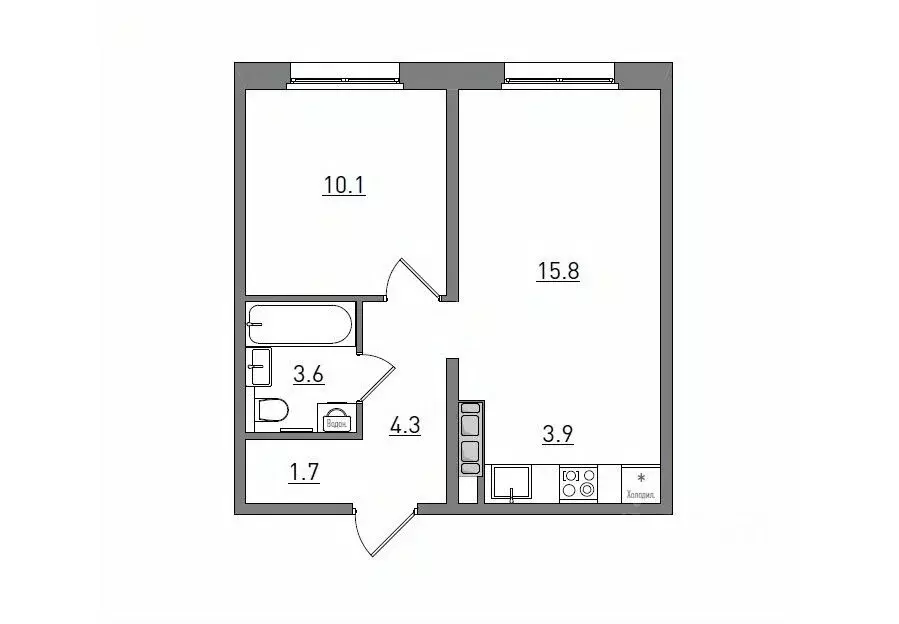 2-к кв. Кировская область, Киров ул. Чистопрудненская, 13А (39.4 м) - Фото 2
