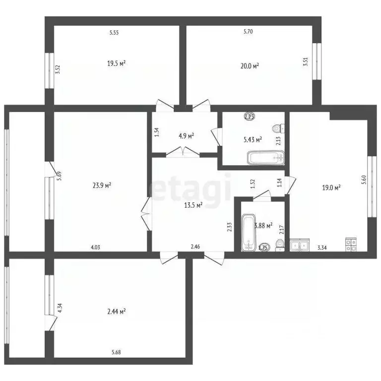 4-к кв. Ямало-Ненецкий АО, Тарко-Сале Пуровский район, Геолог мкр, 2 ... - Фото 2