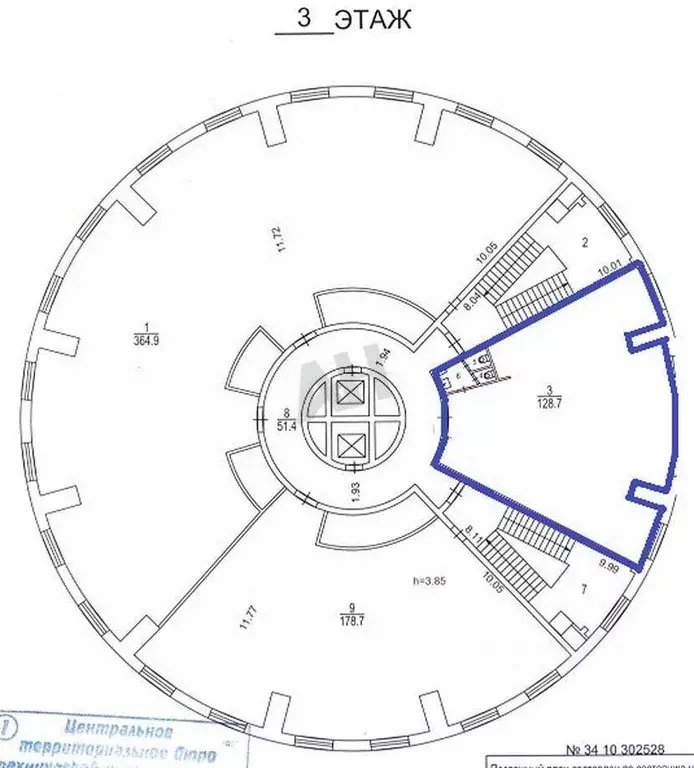 Офис в Москва пер. Нижний Сусальный, 5с17 (128 м) - Фото 2
