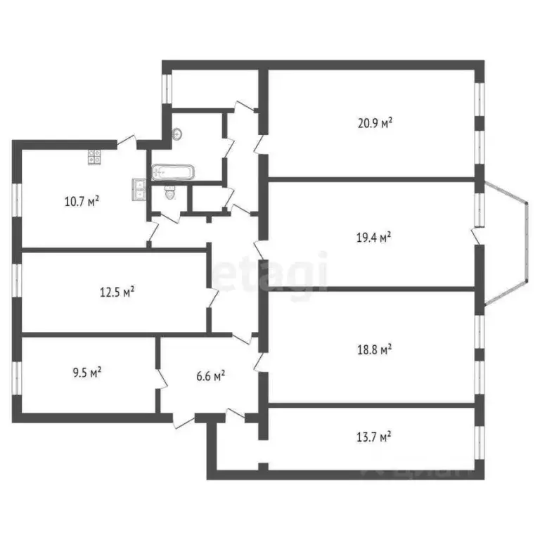 Комната Санкт-Петербург Рузовская ул., 19 (19.6 м) - Фото 1