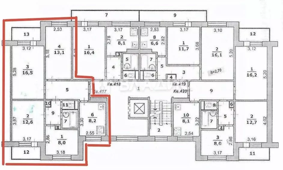 4-к кв. Белгородская область, Белгород 10-й мкр, ул. Спортивная, 1 ... - Фото 2