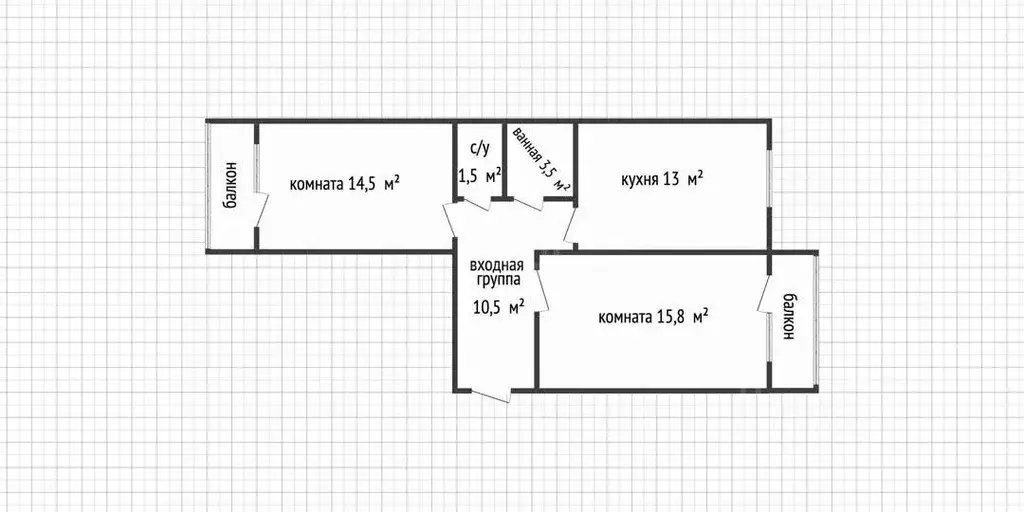 2-к кв. Адыгея, Майкоп ул. Чкалова, 65 (58.8 м) - Фото 2