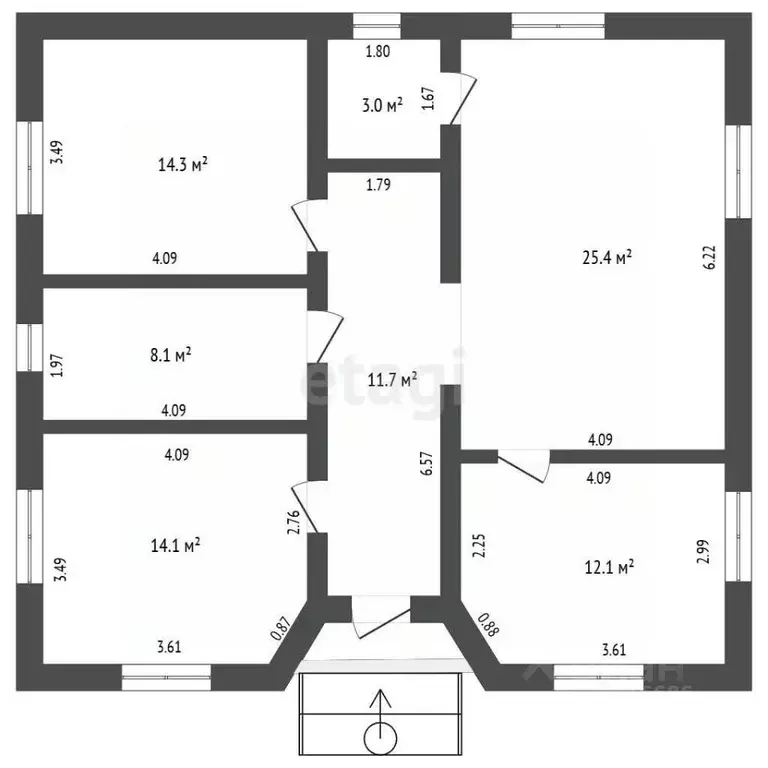 Дом в Калининградская область, Гурьевский муниципальный округ, пос. ... - Фото 1