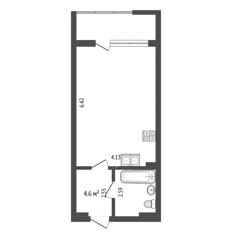 1-комнатная квартира: Судак, Набережная улица, 75 (41.8 м) - Фото 1