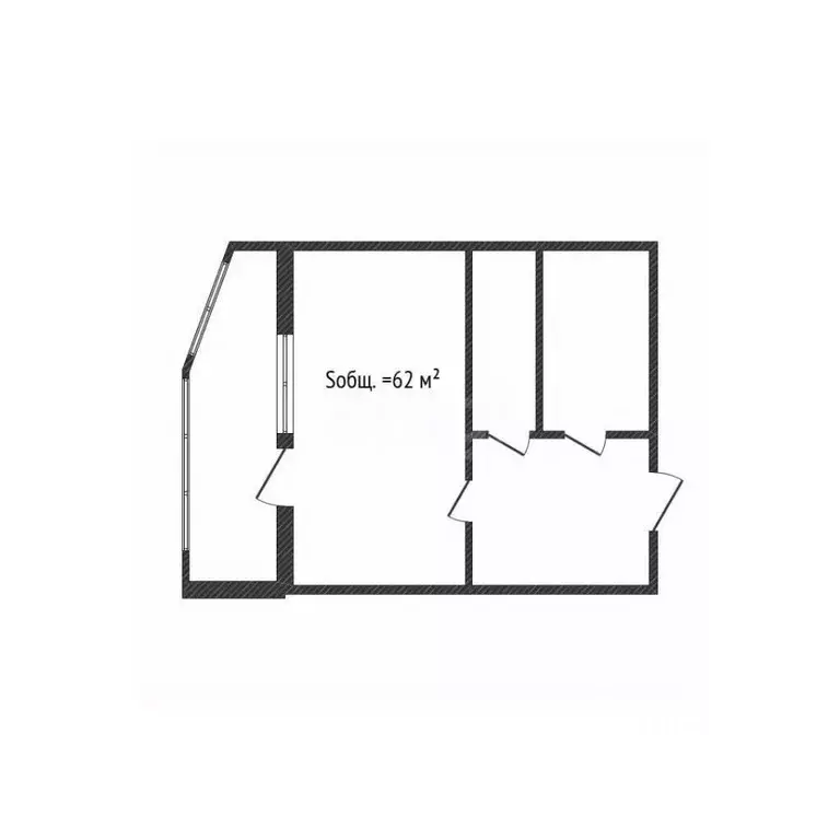 2-к кв. Брянская область, Брянск Советская ул., 116 (62.0 м) - Фото 2