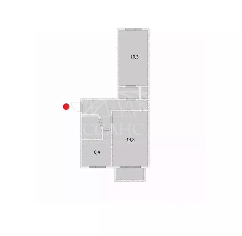 2-к кв. Севастополь ул. Очаковцев, 26 (42.8 м) - Фото 2