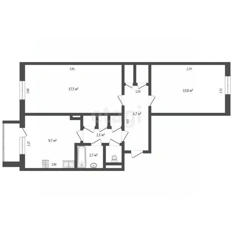 2-к кв. Ямало-Ненецкий АО, Новый Уренгой Восточный мкр, 1/3 (57.0 м) - Фото 0