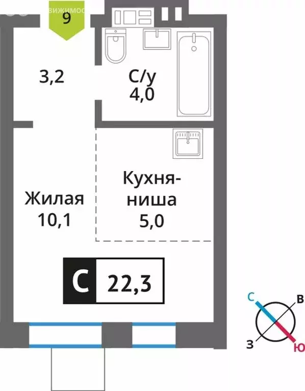 Квартира-студия: Московская область, городской округ Красногорск, ... - Фото 0