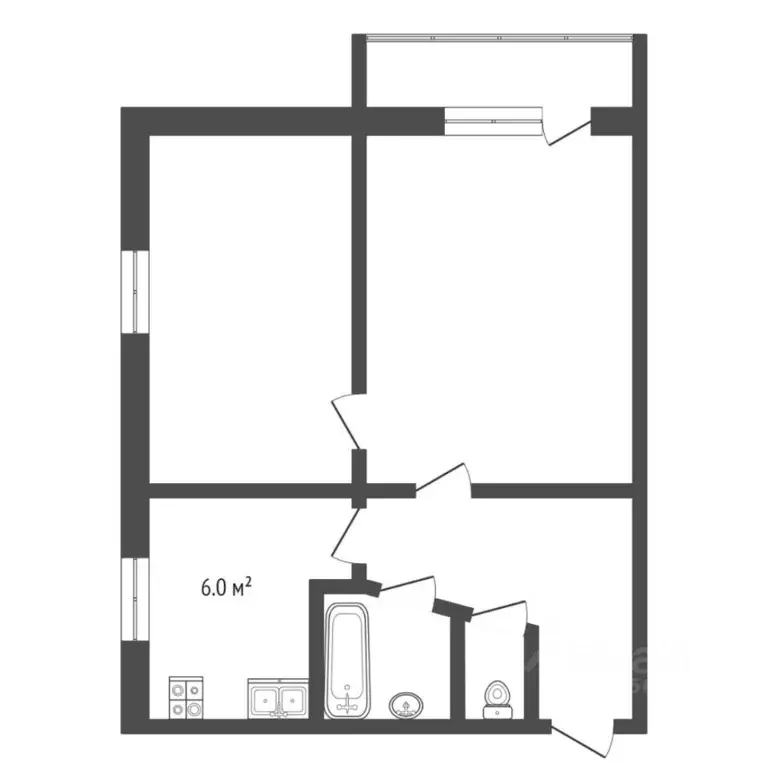 2-к кв. Тюменская область, Тюмень Тарманы мкр, ул. Малышева, 22 (39.0 ... - Фото 2