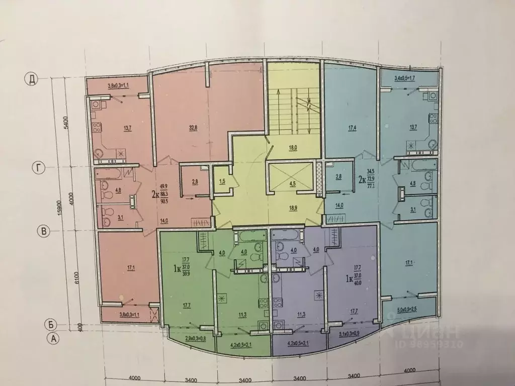 2-к кв. Крым, Керчь ул. Кирова, 59к1 (90.5 м), Купить квартиру от  застройщика в Керчи, ID объекта - 30061312914