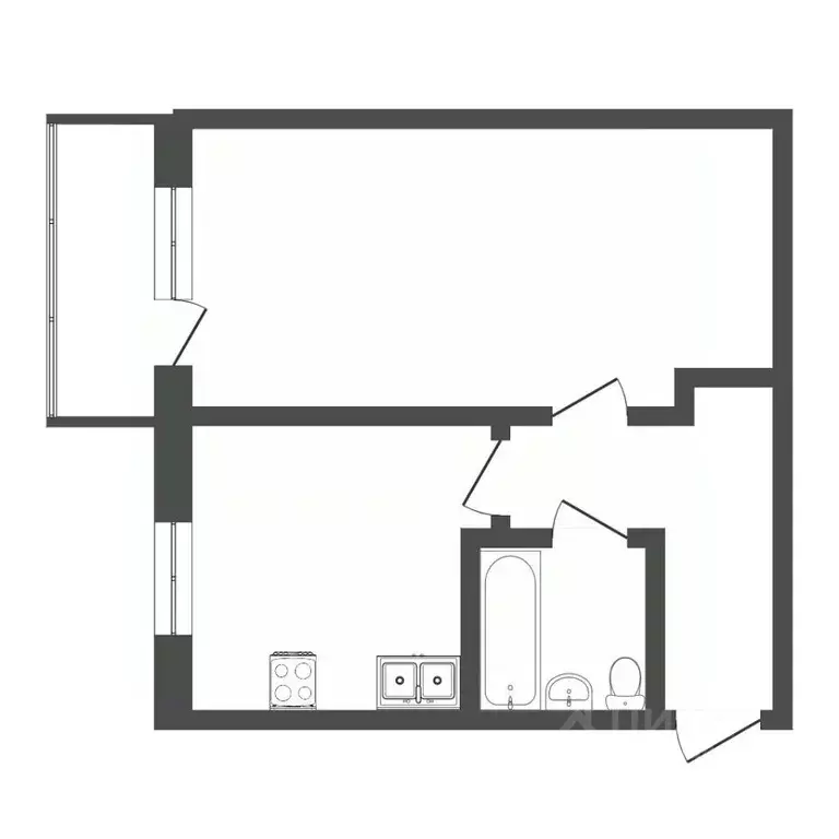 1-к кв. Тюменская область, Тюмень Авторемонтная ул., 21 (30.0 м) - Фото 1
