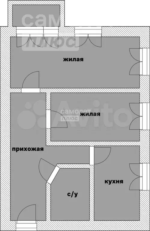 2-к. квартира, 55 м, 5/5 эт. - Фото 0