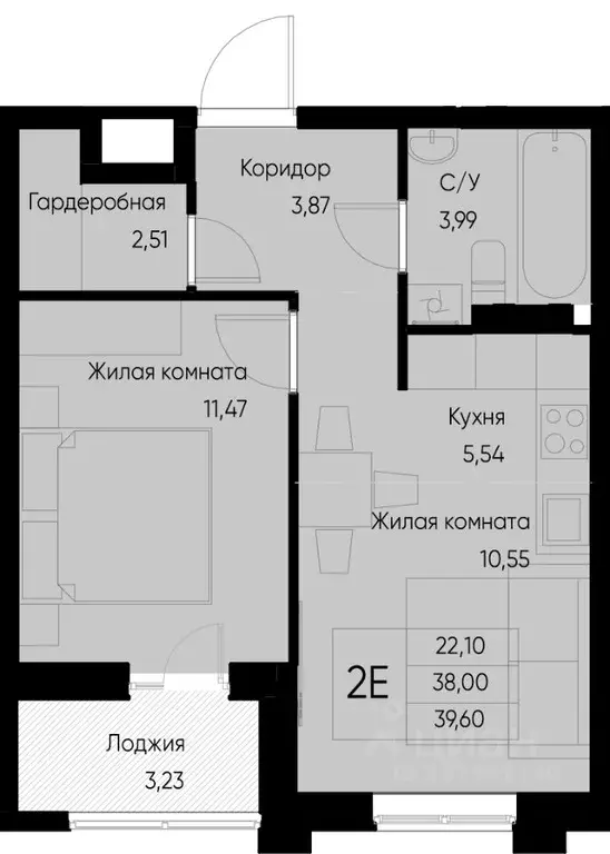2-к кв. Татарстан, Зеленодольский район, Васильево муниципальное ... - Фото 0