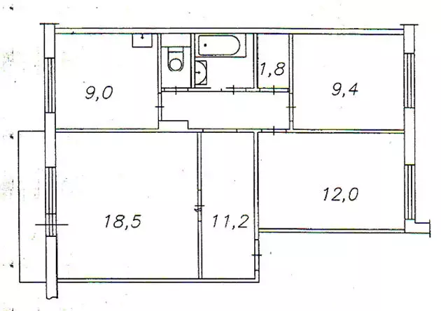 Продаётся 3-к квартира, 65 м - Фото 1