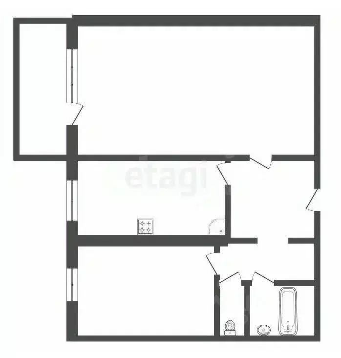 2-к кв. Смоленская область, Смоленск ул. Нормандия-Неман, 30 (57.71 м) - Фото 0