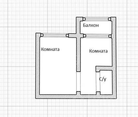 1-к кв. Приморский край, Владивосток ул. Адмирала Кузнецова, 61 (22.7 ... - Фото 1
