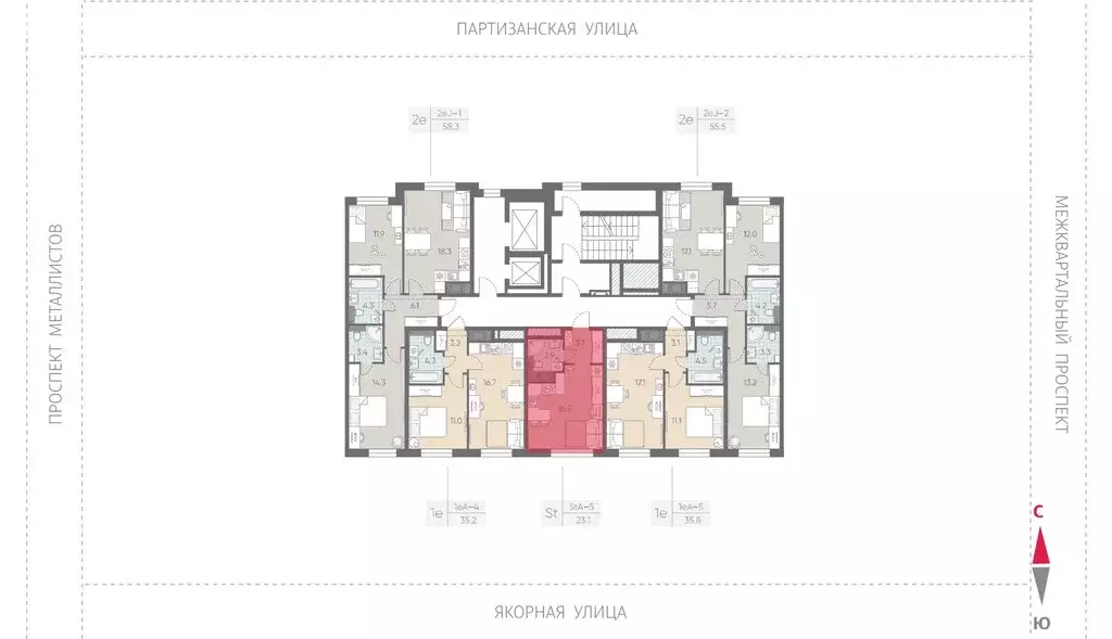 Квартира-студия: Санкт-Петербург, Партизанская улица, 5 (23.1 м) - Фото 1