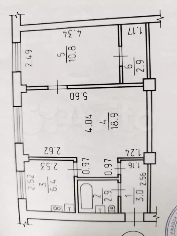 2-к. квартира, 44,8 м, 1/5 эт. - Фото 0