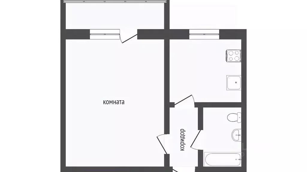 1-к кв. Бурятия, Улан-Удэ ул. Трубачеева, 152А (36.8 м) - Фото 1